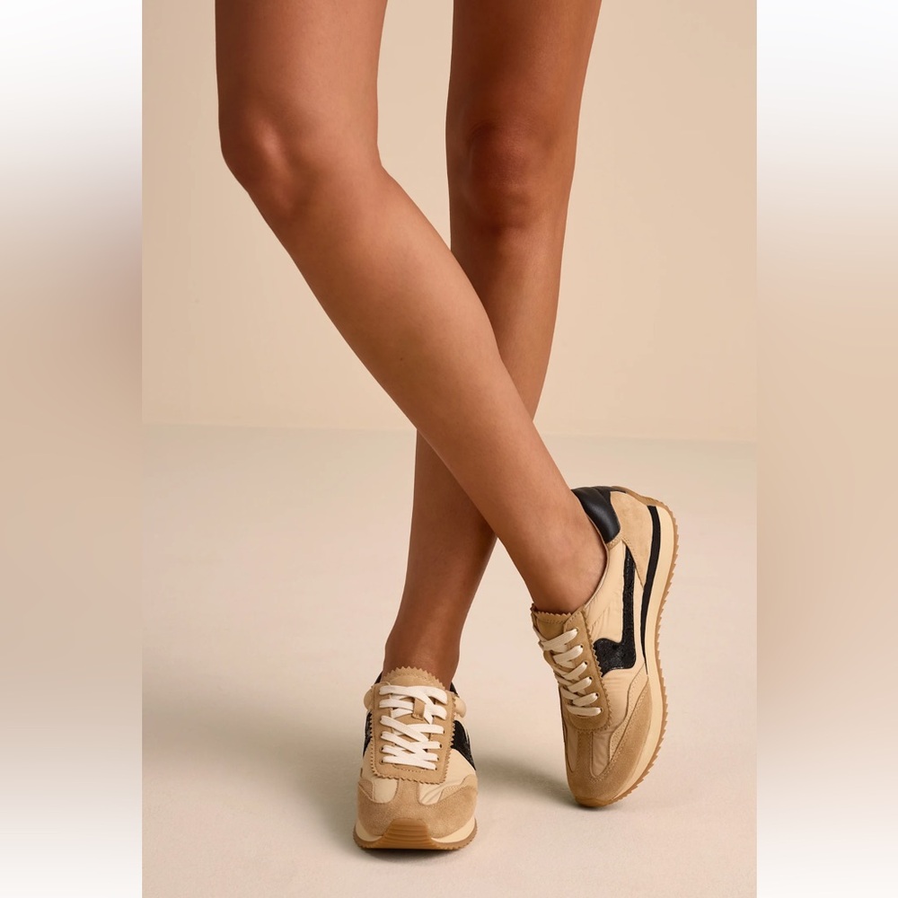Dolce Vita B.Ntcd Tan Multi Leather Nylo Sneakers women size 9 New
